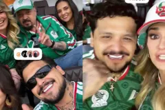 María José aparece con Nodal y Ángela Aguilar en el México vs Ecuador; aficionados le cantan ‘Prefiero ser su amante’