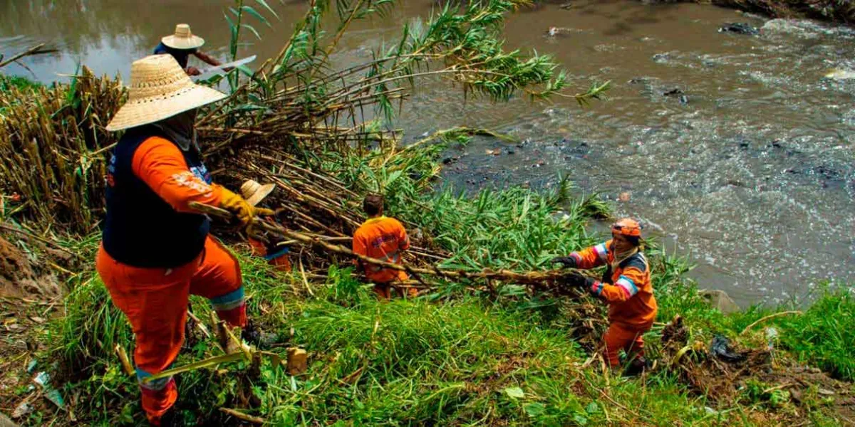 OOSL atiende 48 barrancas y vasos reguladores por temporada de lluvia en Puebla 