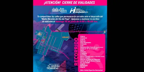 Medio Maratón del Día del Padre: San Andrés Cholula aplicará cierres viales este domingo