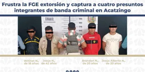 FGE frustra extorsión y detiene a presuntos secuestradores en Acatzingo
