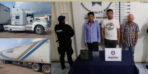 Detienen en San Pedro Cholula a tres hombres por robo violento y secuestro exprés de trailero