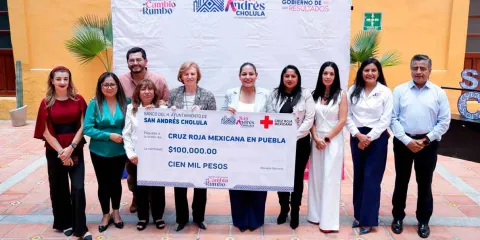 San Andrés Cholula dona 100 mil pesos a la Cruz Roja y será sede de carrera “Todo México Salvando Vidas”