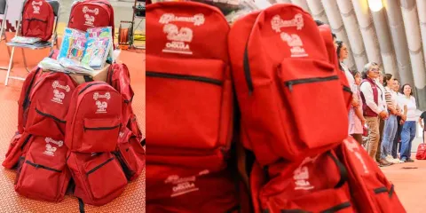 San Pedro Cholula entrega mochilas y kits escolares a niños de preescolar