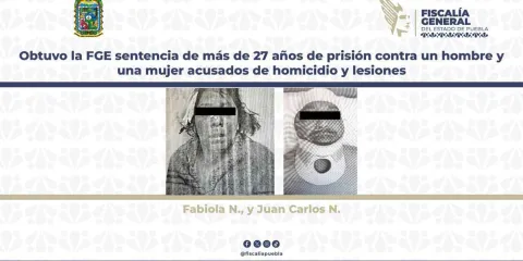 Sentencian a más de 27 años de prisión a pareja responsable de homicidio en Amozoc, Puebla