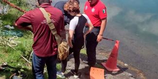 Hallan cadáver de taxista desaparecido flotando en la laguna de Aljojuca