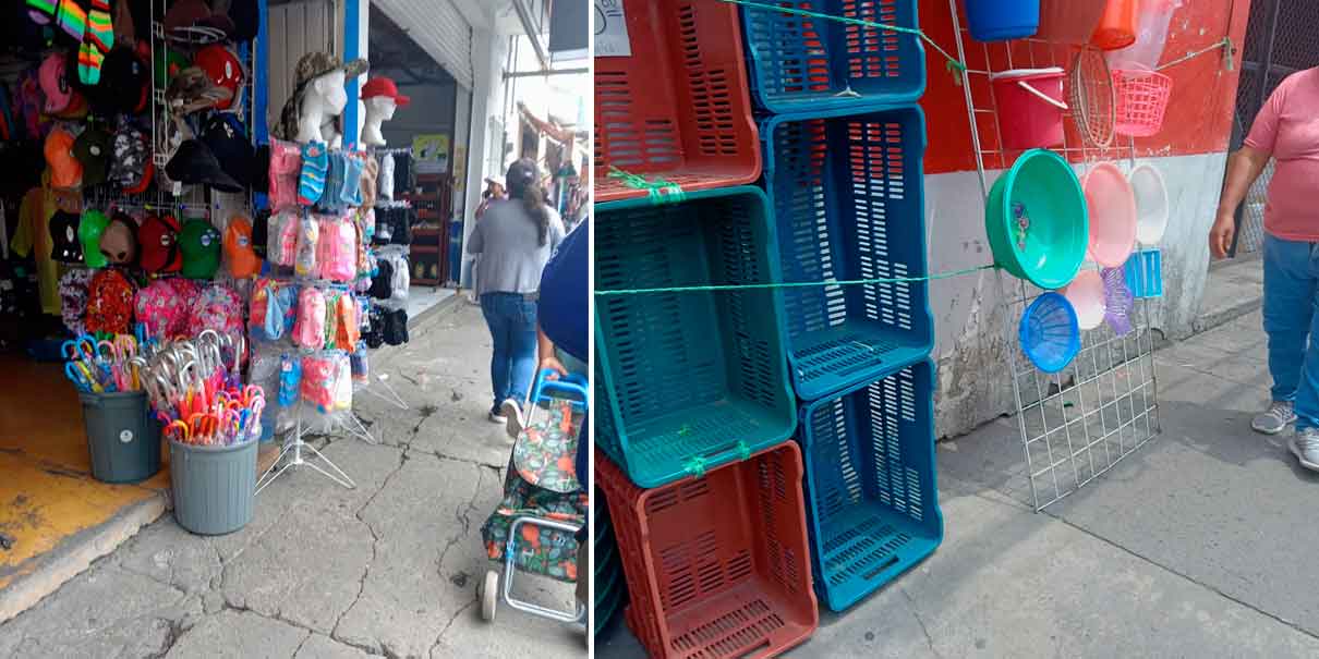 Sanciones a comerciantes que invadan banquetas de Texmelucan  