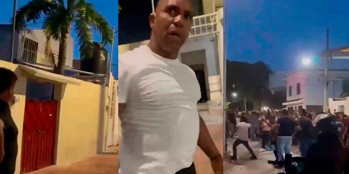VIDEOS. Cubano agrede a mexicano por reclamar ataque de su perro y desata intento de linchamiento
