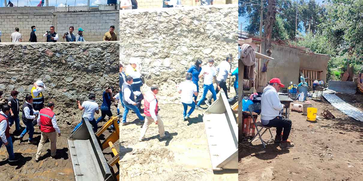 Supervisa Infraestructura estatal zonas afectadas en Serdán para prevenir riesgos por lluvias