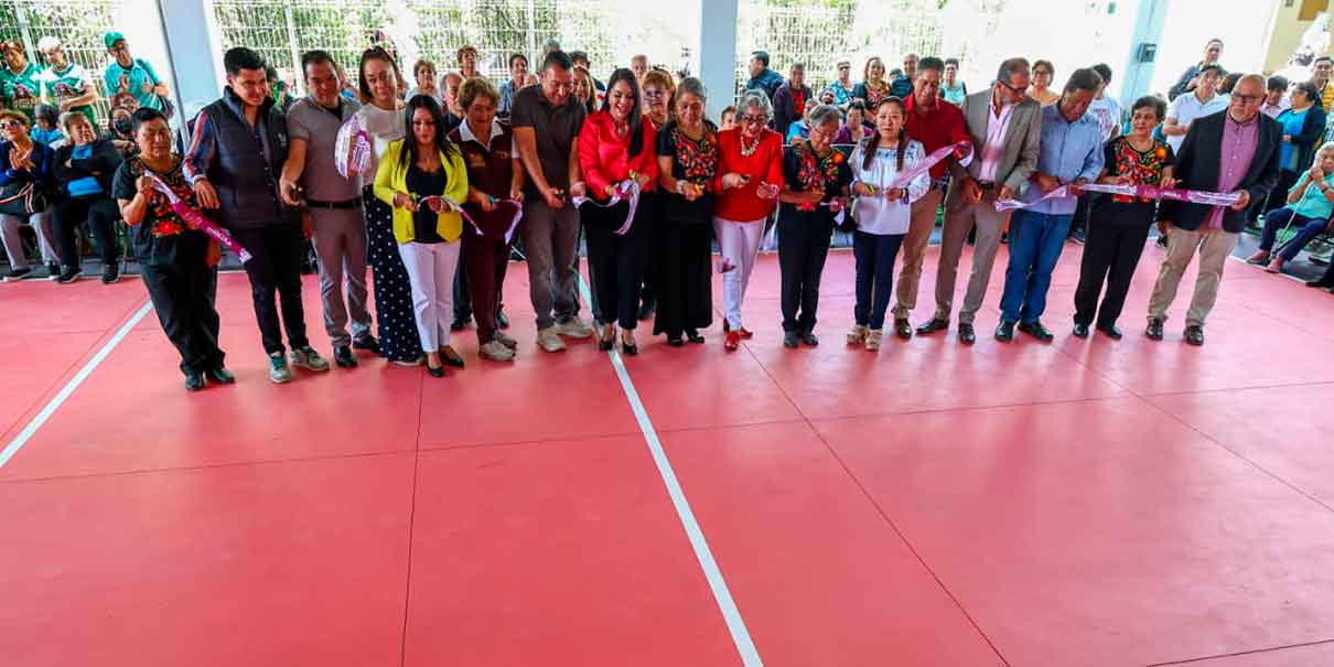 San Pedro Cholula rehabilita la Casa del Abue con nueva cancha de cachibol y áreas verdes