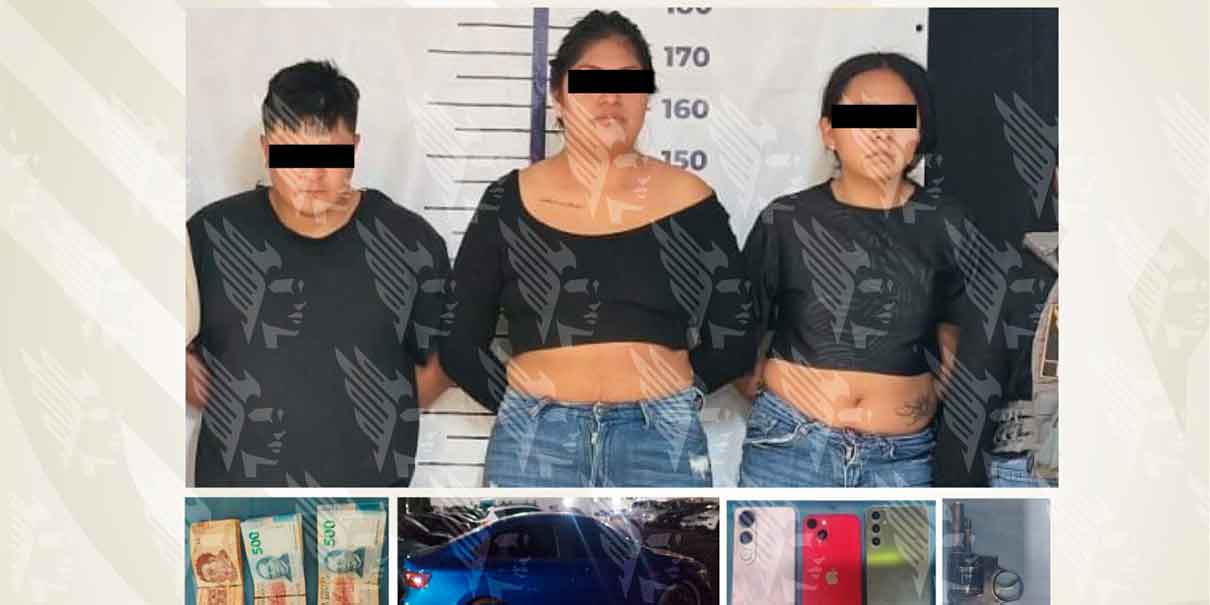Detienen a tres por extorsión tras secuestro y amenazas en San Pedro Cholula