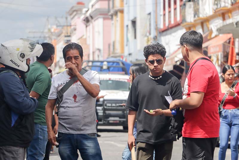 13 lesionados en operativo contra comerciantes en Puebla: uno requirió cirugía