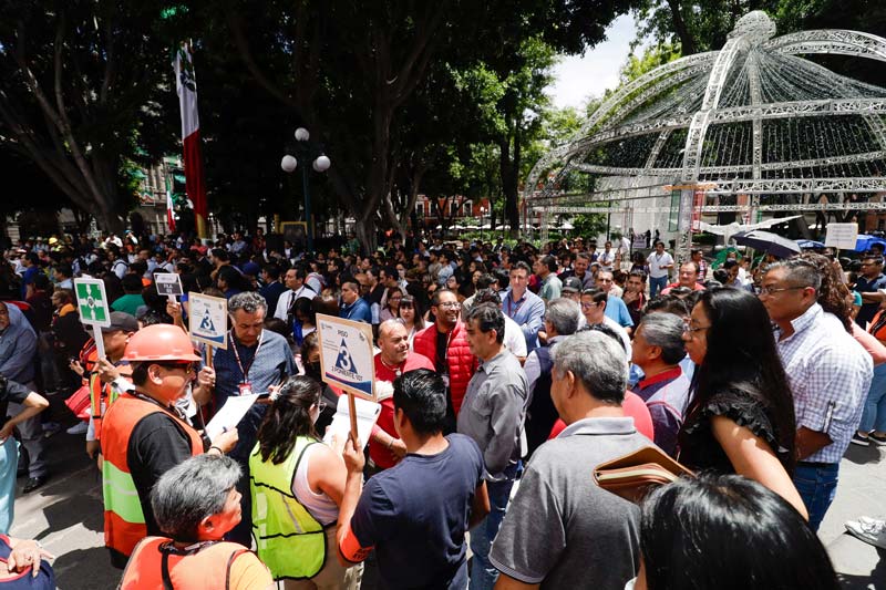 Fueron desalojados 19 mil 841 inmuebles en Puebla y 4 mil alertas sísmicas se activaron