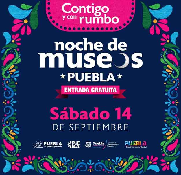 Ayuntamiento de Puebla invita a la edición de fiestas patrias de la Noche de Museos