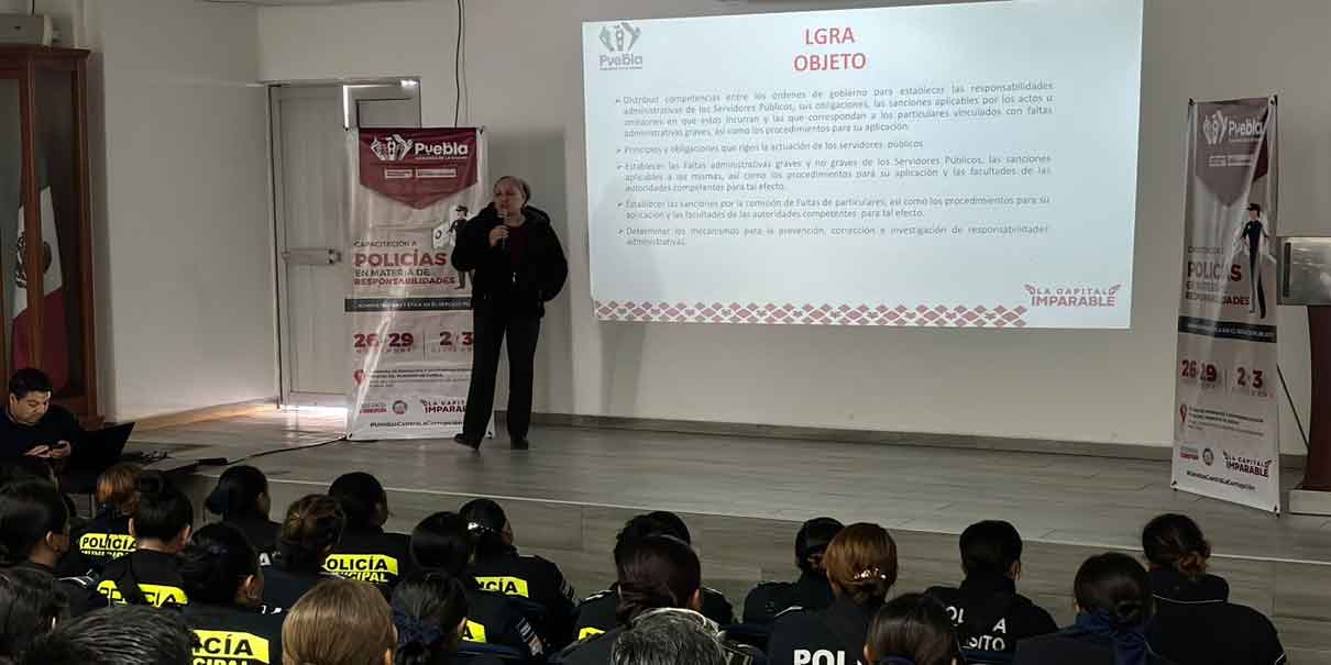 Capacitación de policías permitirá que poblanos confíen nuevamente en las corporaciones de seguridad