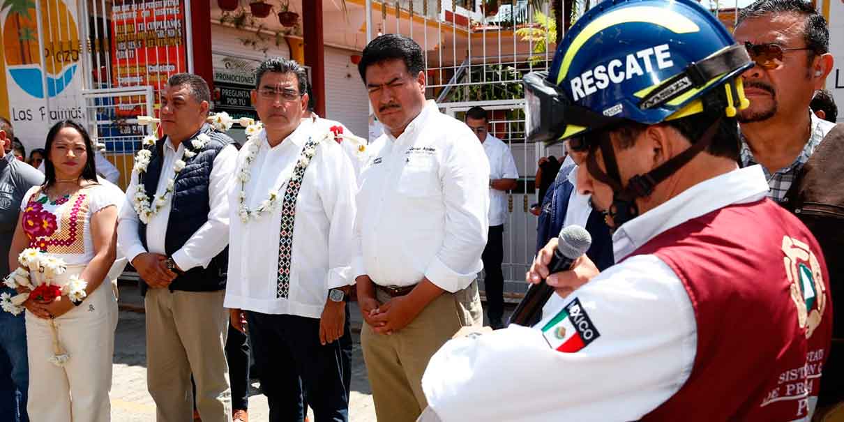 En Puebla se fortalece la cultura de prevención ante sismos: Sergio Salomón