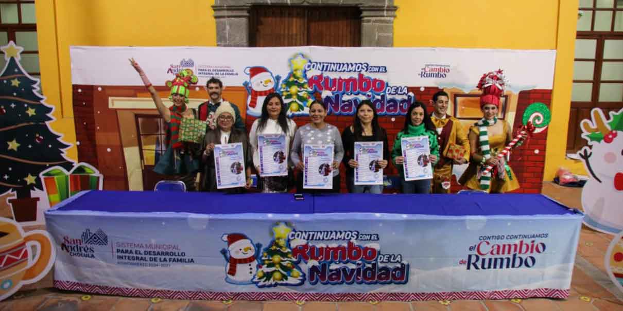 En San Andrés Cholula dio inicio el programa "Continuamos con el Rumbo de la Navidad"