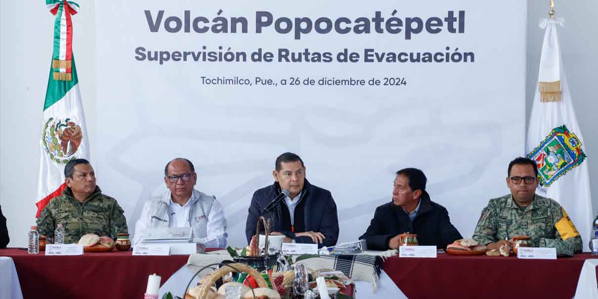 Armenta supervisa rutas de evacuación del Popocatépetl