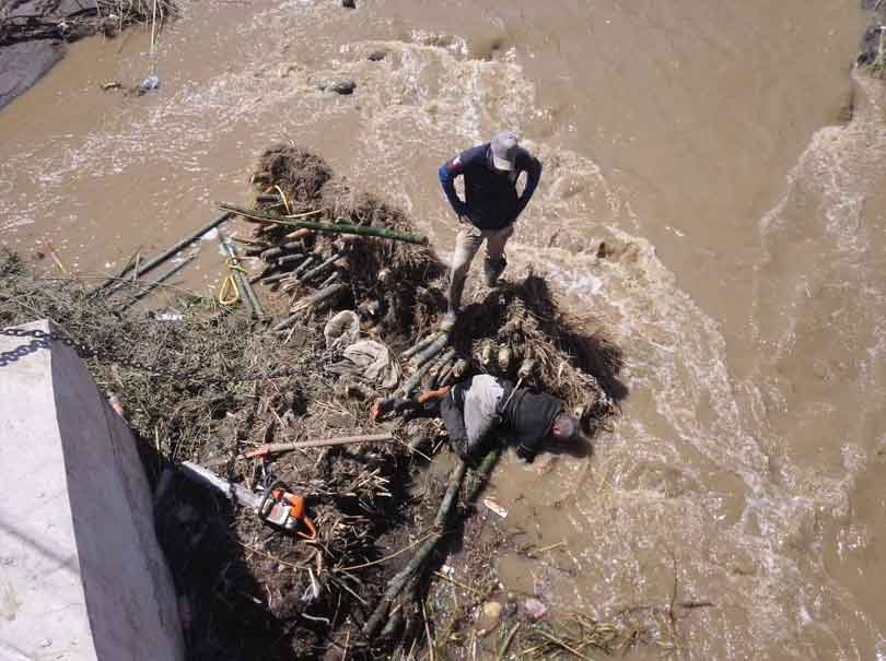 Liberan el paso del Río Nexapa en la zona de Izúcar