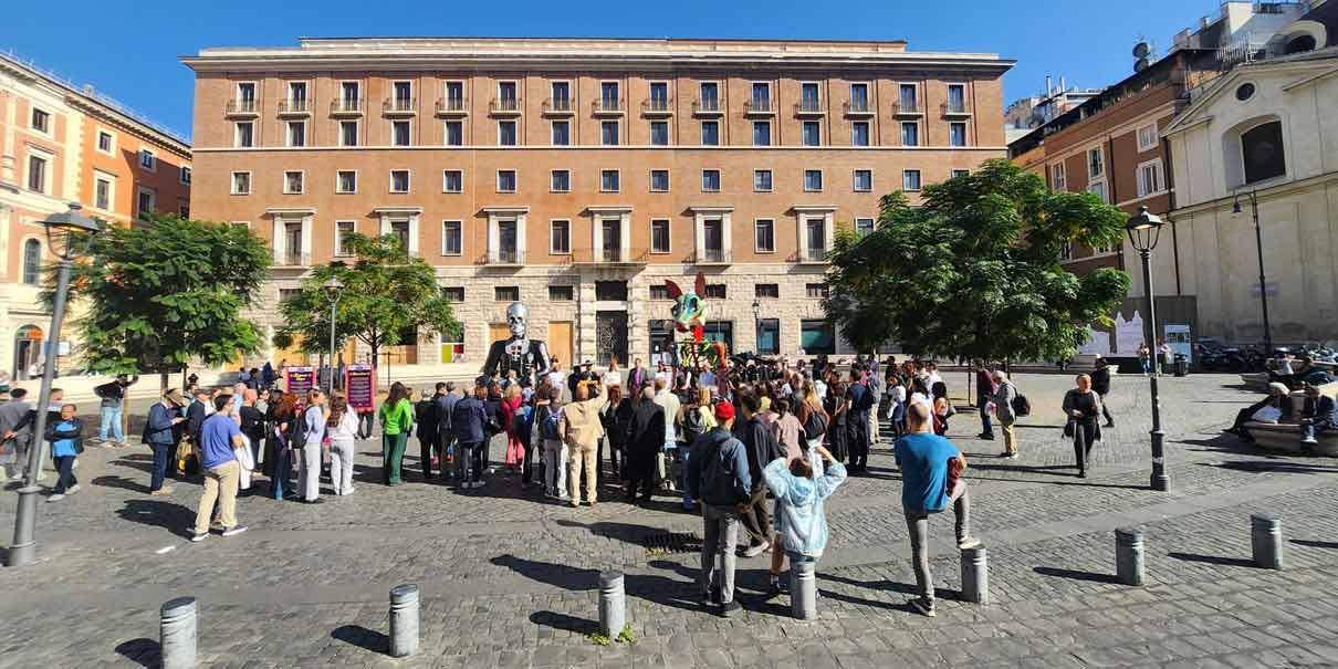 Llegaron las Catrinas Monumentales a Roma, Italia 