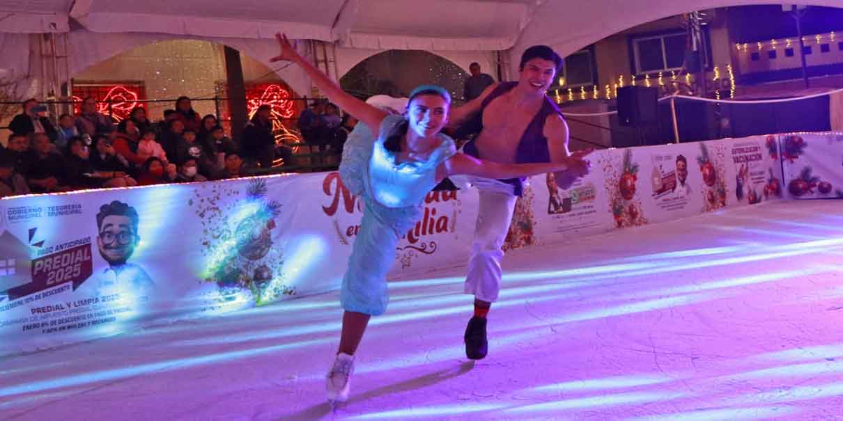 "Patinarte", gran espectáculo sobre hielo que disfrutaron las familias de Cuautlancingo