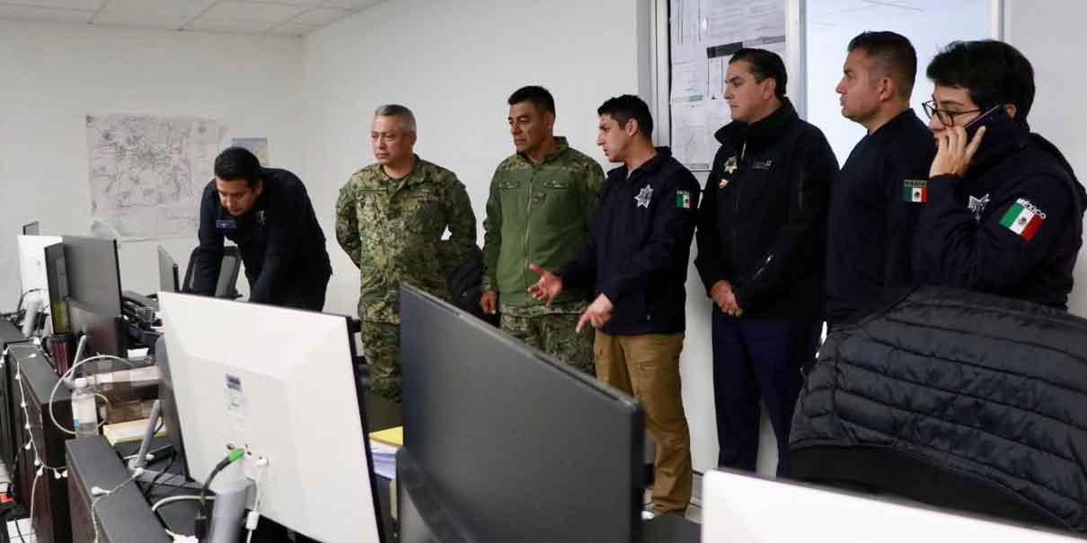 Supervisan SSP y SEMAR labores operativas en San Martín Texmelucan