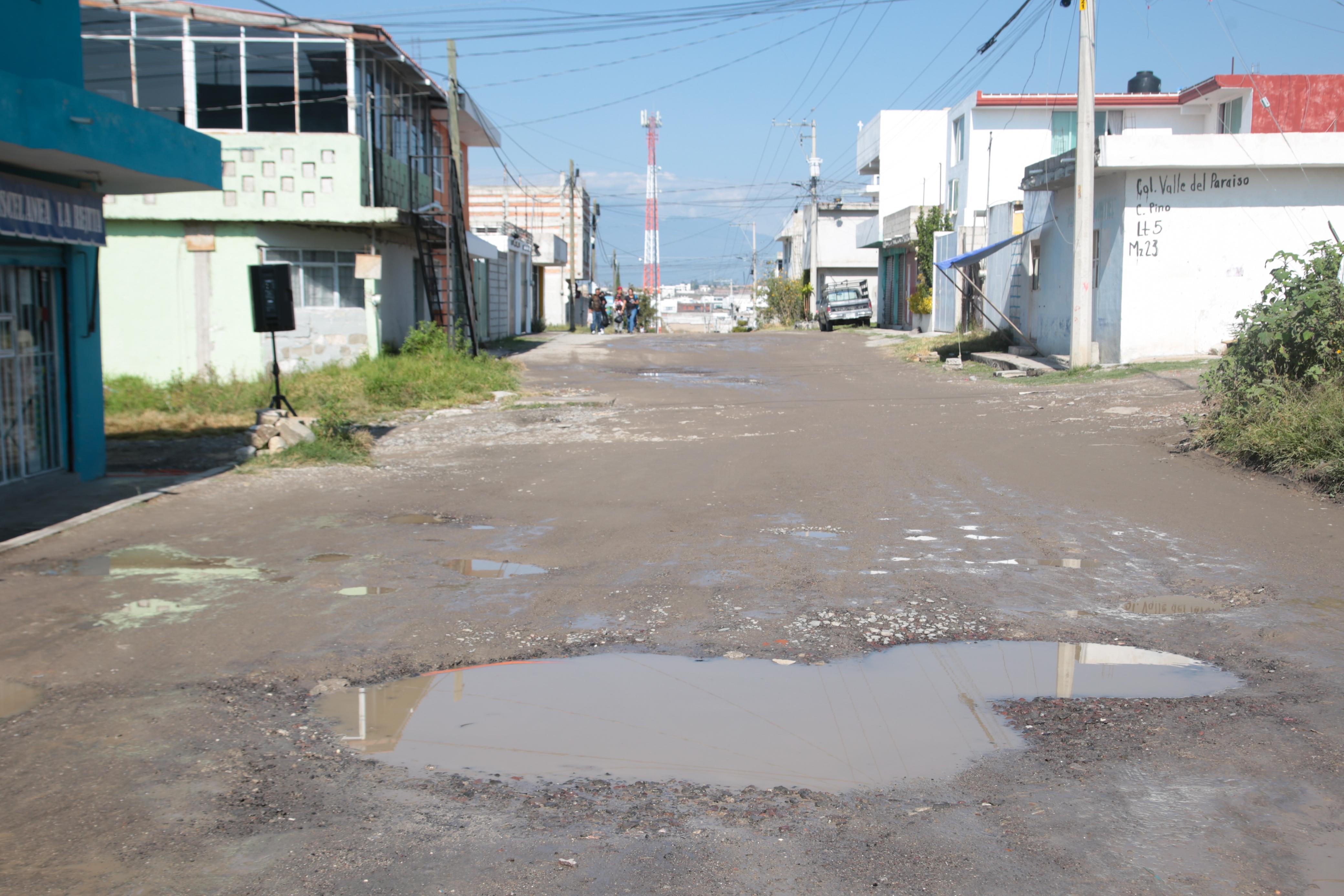 obras en colonia de Puebla 