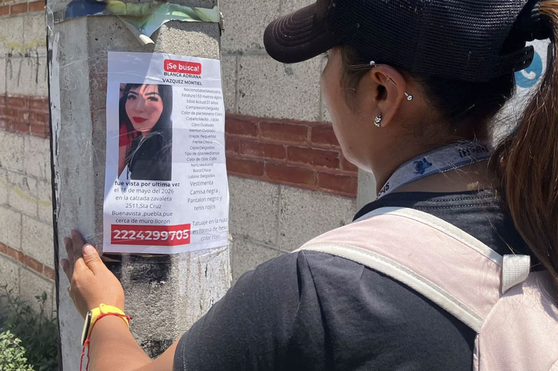 La FGE de Puebla mantiene la búsqueda de tres personas investigadas por la muerte de Blanca Adriana Vázquez Montiel.