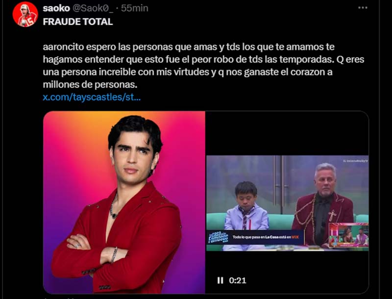 Aarón Mercury se despide de La Casa de los Famosos México; así queda la gran final