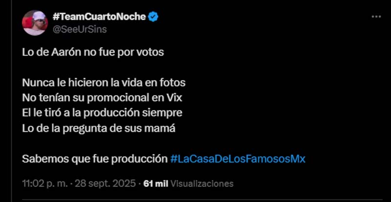 Aarón Mercury se despide de La Casa de los Famosos México; así queda la gran final