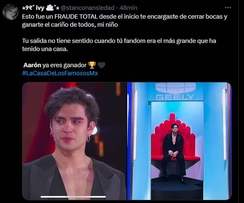 Aarón Mercury se despide de La Casa de los Famosos México; así queda la gran final