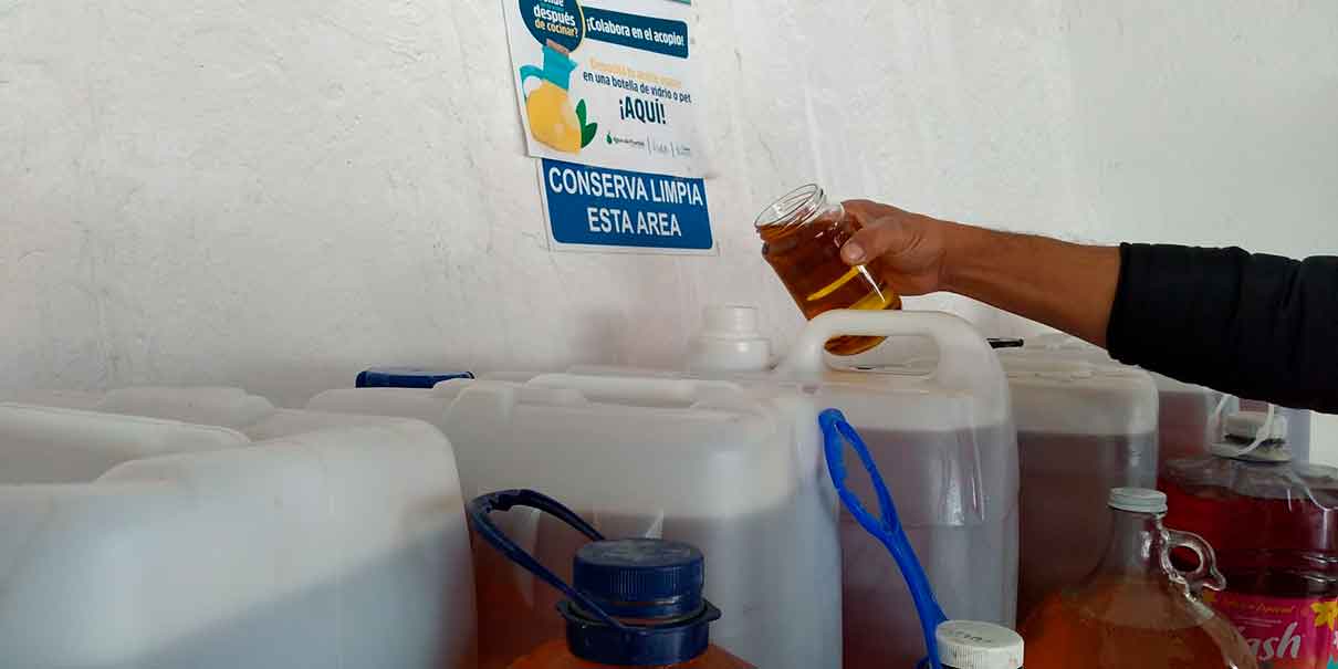 Agua de Puebla recolectó aceite usado