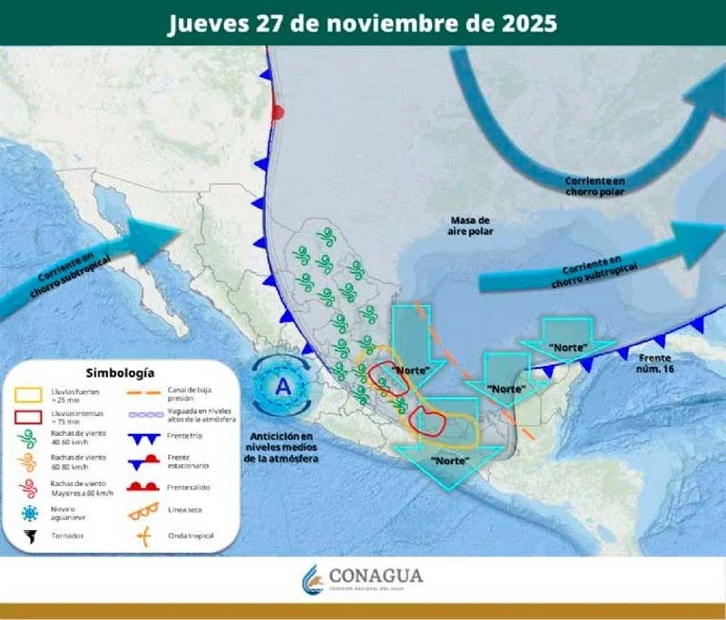 Alerta en Puebla por aire polar: heladas, neblina y fuertes vientos