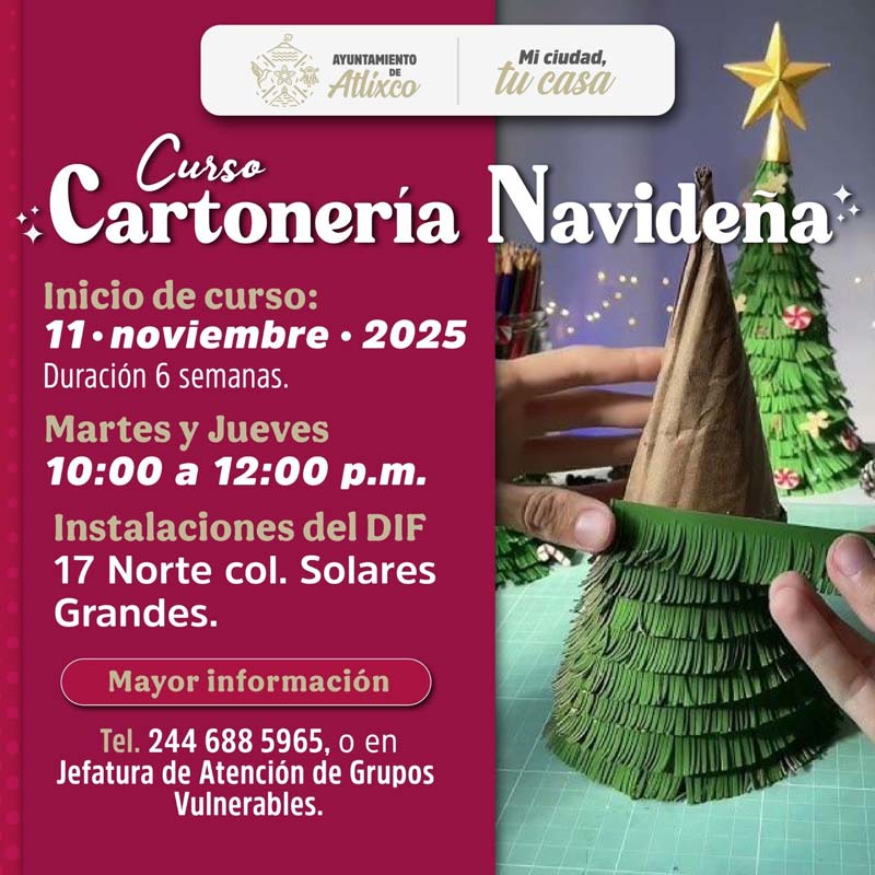 Arrancan los cursos artísticos navideños en el DIF Atlixco