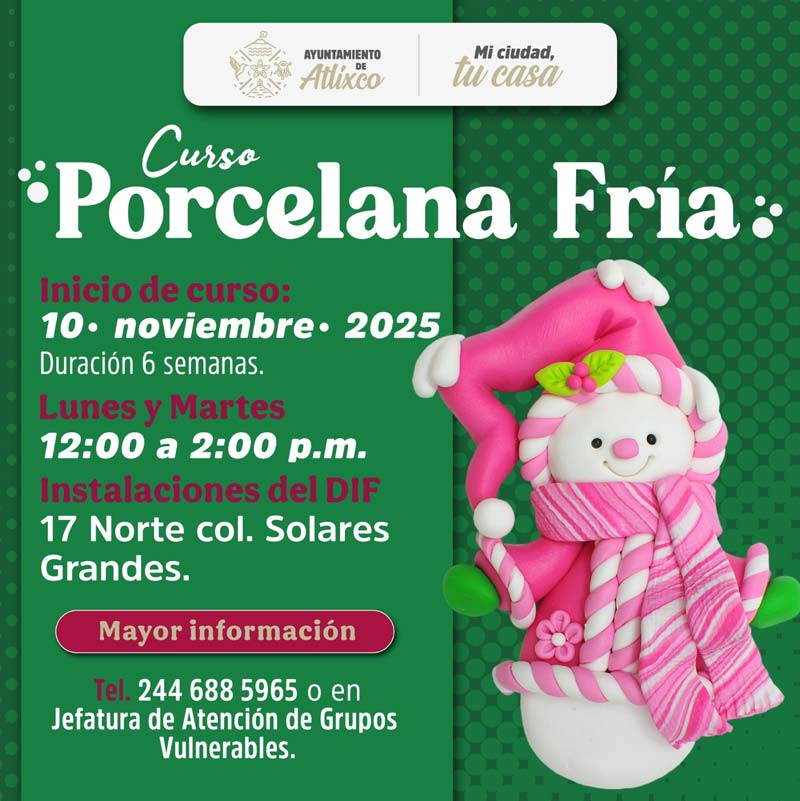 Arrancan los cursos artísticos navideños en el DIF Atlixco