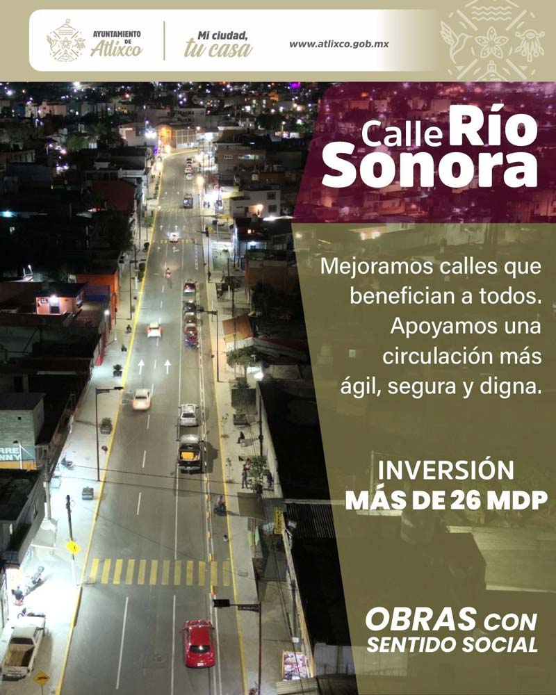 Histórica inversión 2025 en obra pública de Atlixco con más de 160 mdp