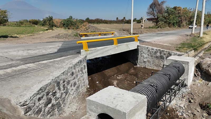 Concluyó rehabilitación del puente que une Tenextepec–La Soledad, en Atlixco