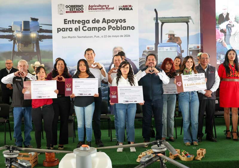 Puebla reactiva 200 mil hectáreas de campo con inversión histórica y apoyos directos