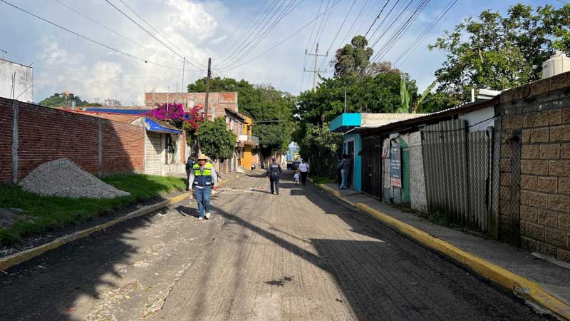 Inició rehabilitación de calle en la nueva colonia Rancho Gamboa de Atlixco