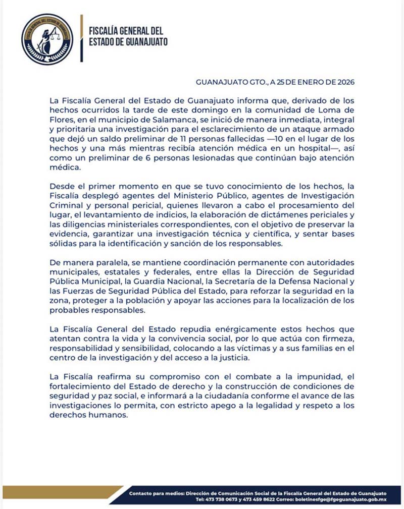 Masacre en campo de futbol en Salamanca deja 11 muertos y múltiples heridos