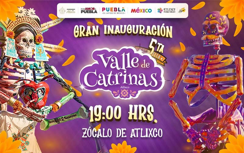 Atlixco celebra el Festival Valle de Catrinas 2025 y reafirma su título de “Capital del Día de Muertos”