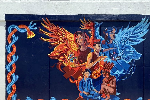 El mural surgió como resultado del taller “Pintando nuestra identidad colectiva”