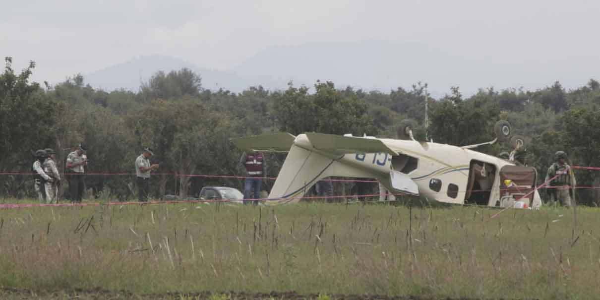 Se desplomó avioneta en Huejotzingo; hubo dos lesionados