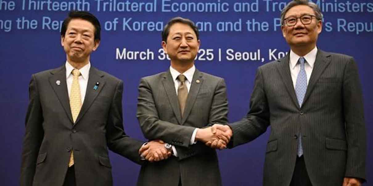 China, Japón y Corea del Sur se unen contra los aranceles de Estados Unidos