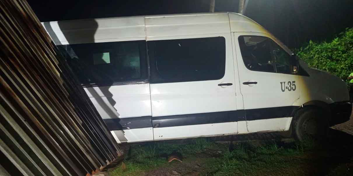 Accidente de combi en Xicotepec