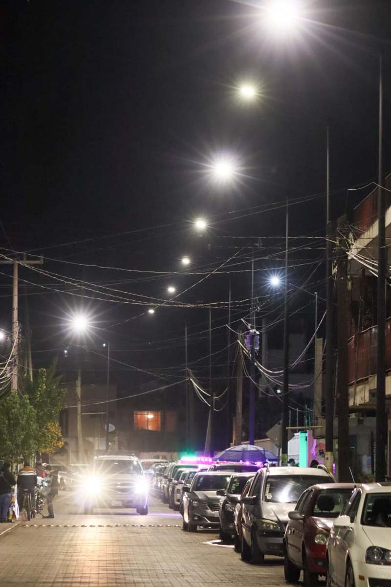 Continúa Tonantzin Fernández con la modernización de luminarias en San Pedro Cholula