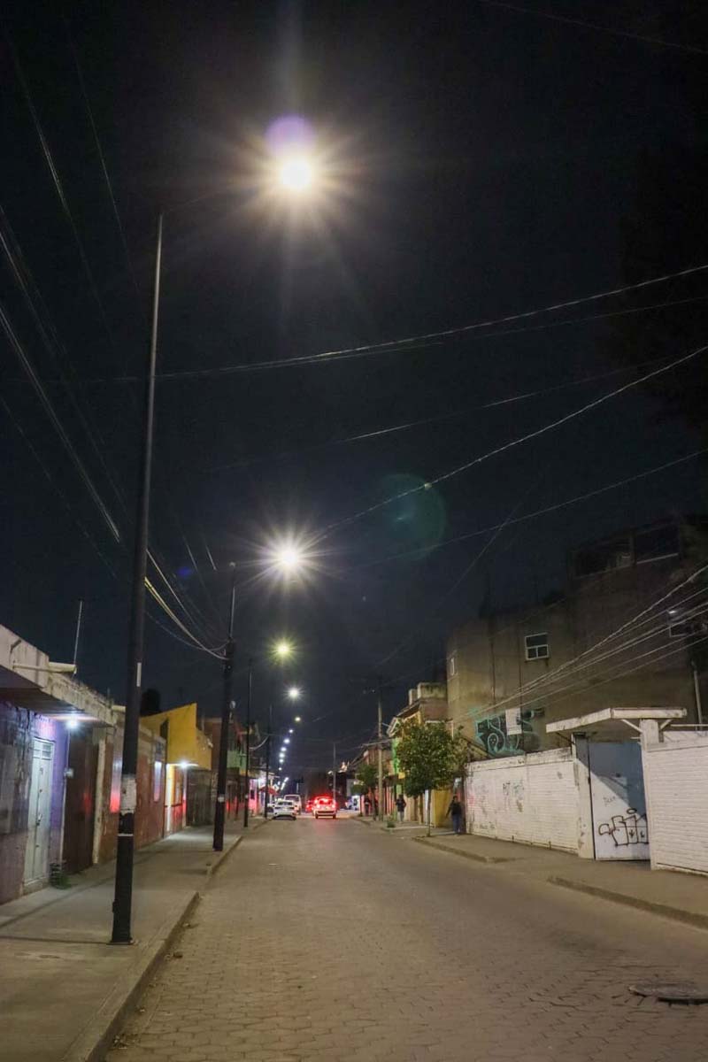 Continúa Tonantzin Fernández con la modernización de luminarias en San Pedro Cholula