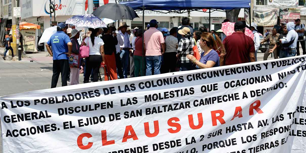 Protesta ejidatarios