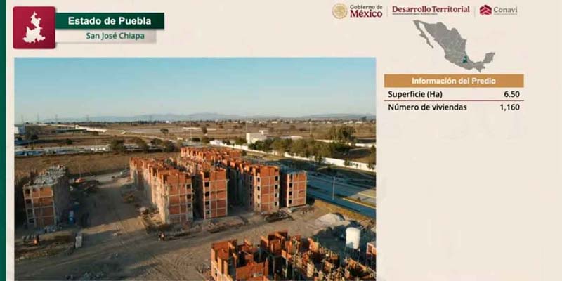 Esperanza y San José Chiapa tendrán mil 500 casas con Vivienda para el Bienestar