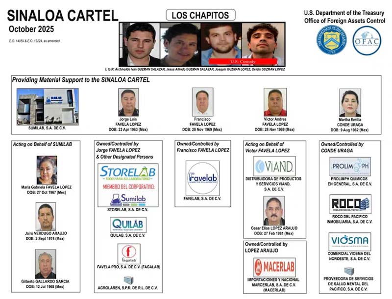 EU golpea al Cártel de Sinaloa: sanciona a ocho personas y 12 empresas mexicanas
