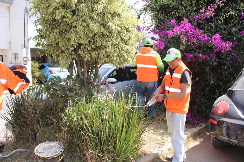 Mejoran entorno urbano en Cholula con faena encabezada por Lupita Fernández